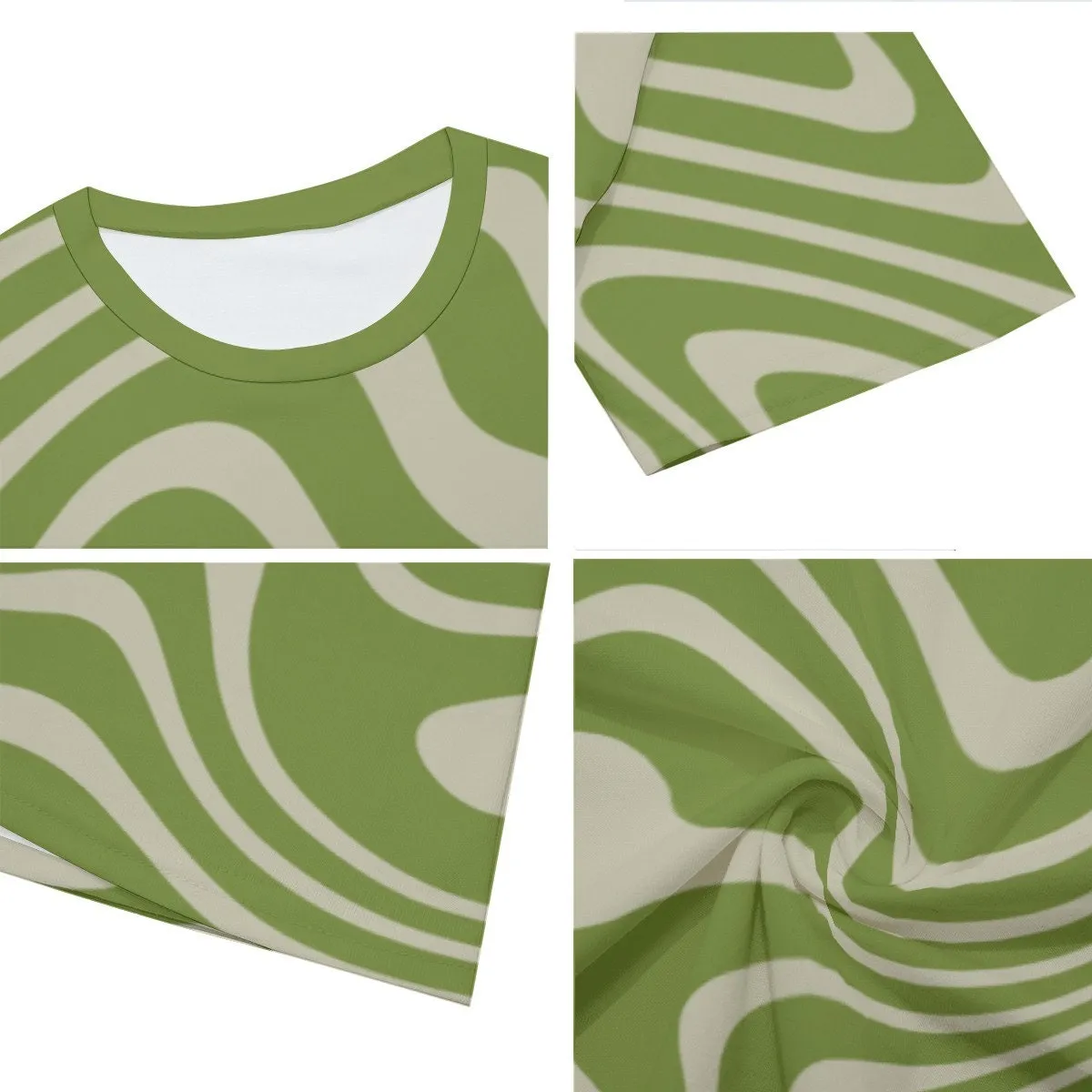 Retro T-Shirt Men, 100% Cotton T-shirt, Men's Green Top, Vintage style t-shirt, 70s Style Top, Stripe T-shirt Men