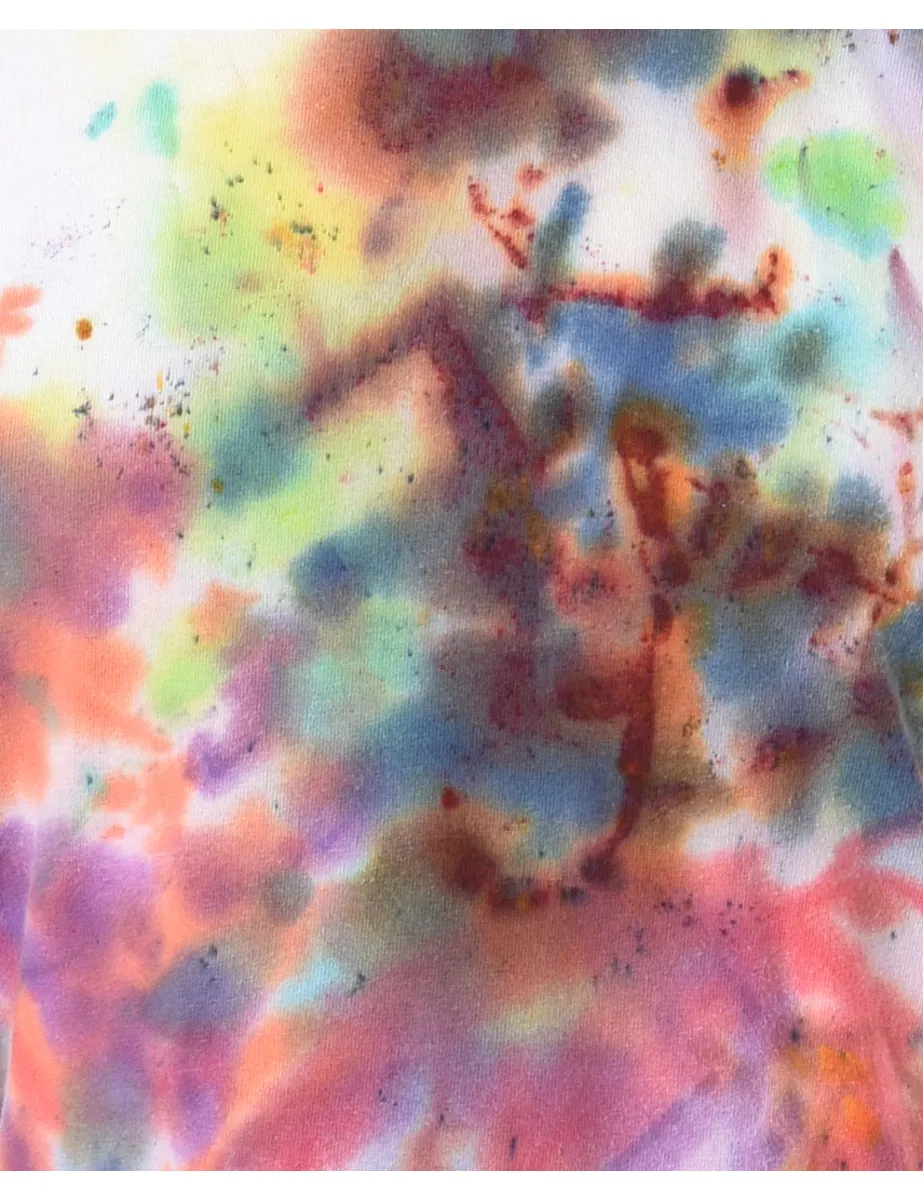 Reworked Suzie Tie Dye Cropped T-shirt - M