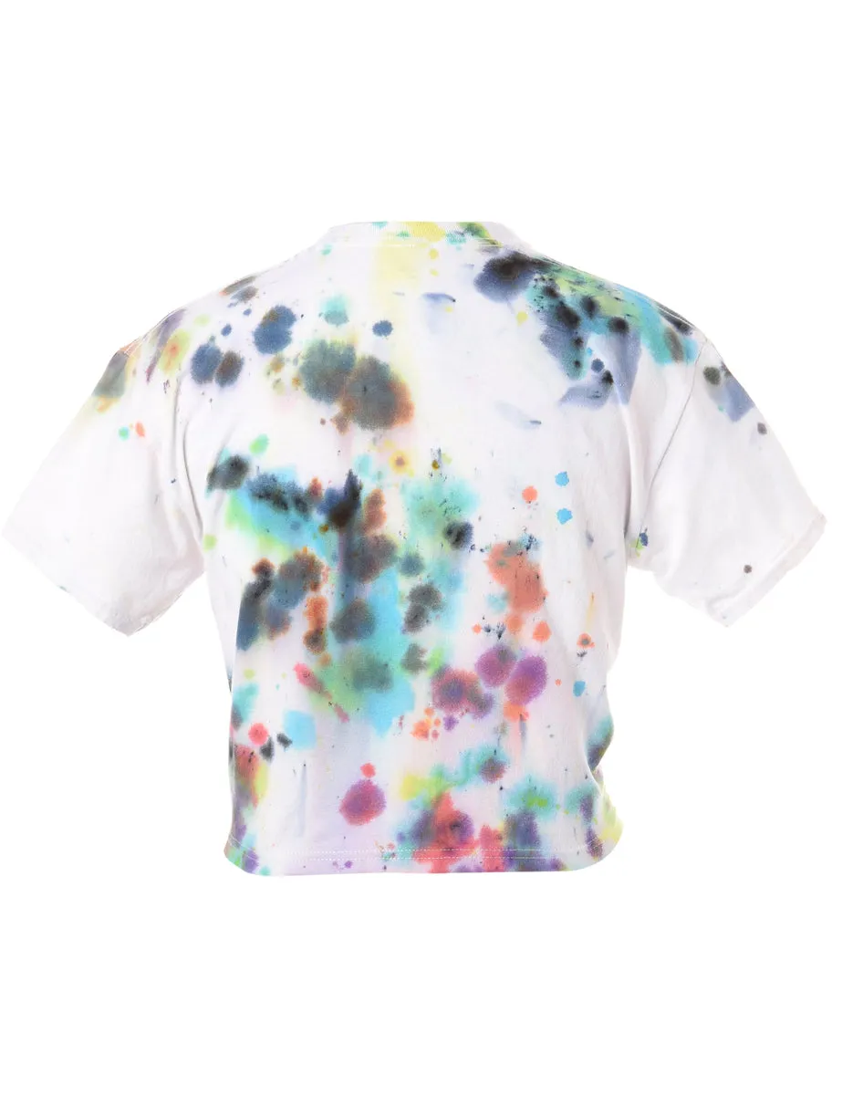 Reworked Suzie Tie Dye Cropped T-shirt - M