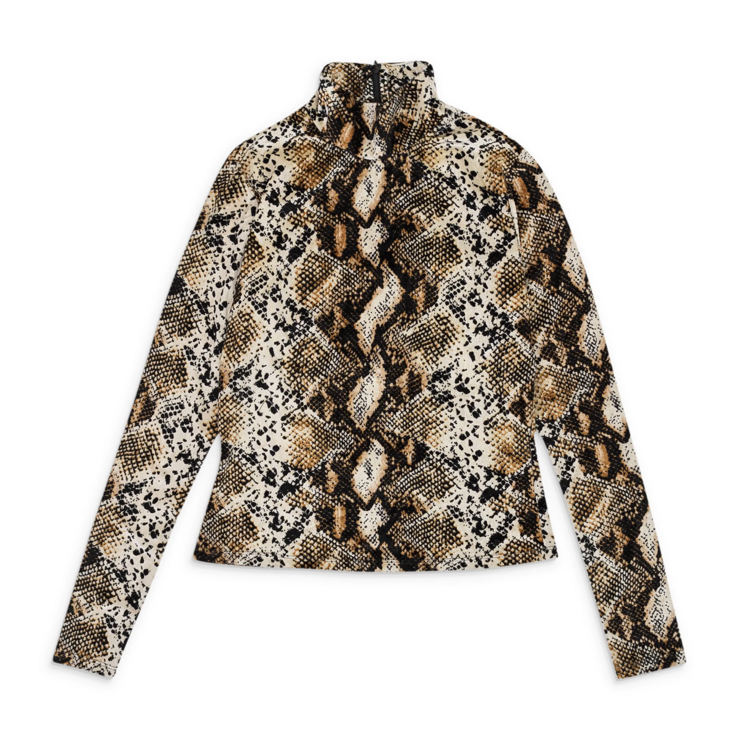 SNAKE TURTLENECK BROWN SWEATER