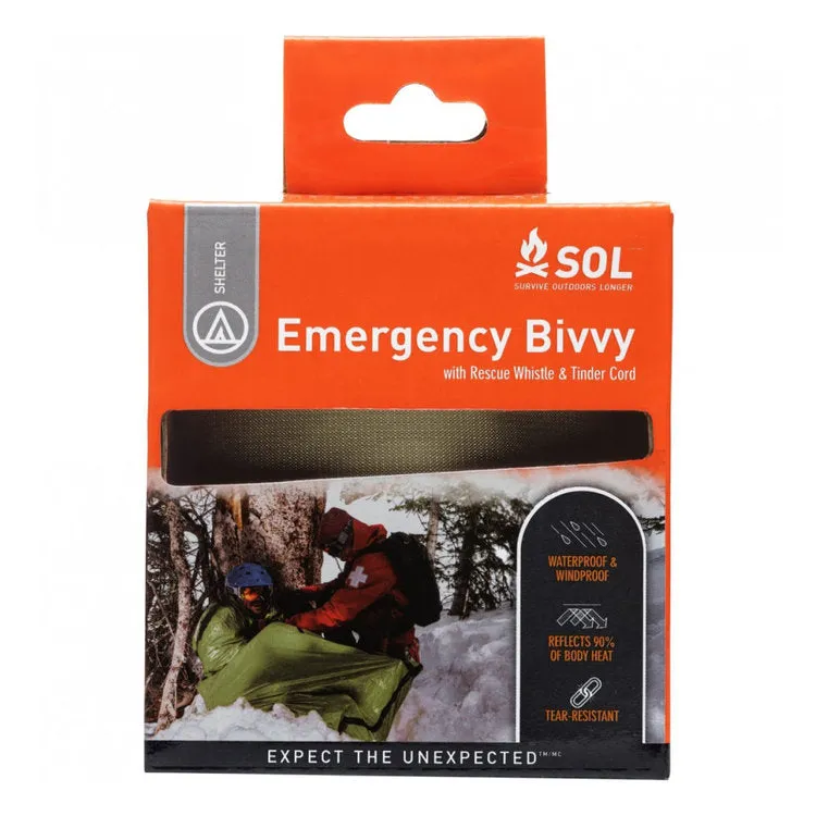 SOL Emergency Bivvy   Rescue Whistle & Tinder Cord