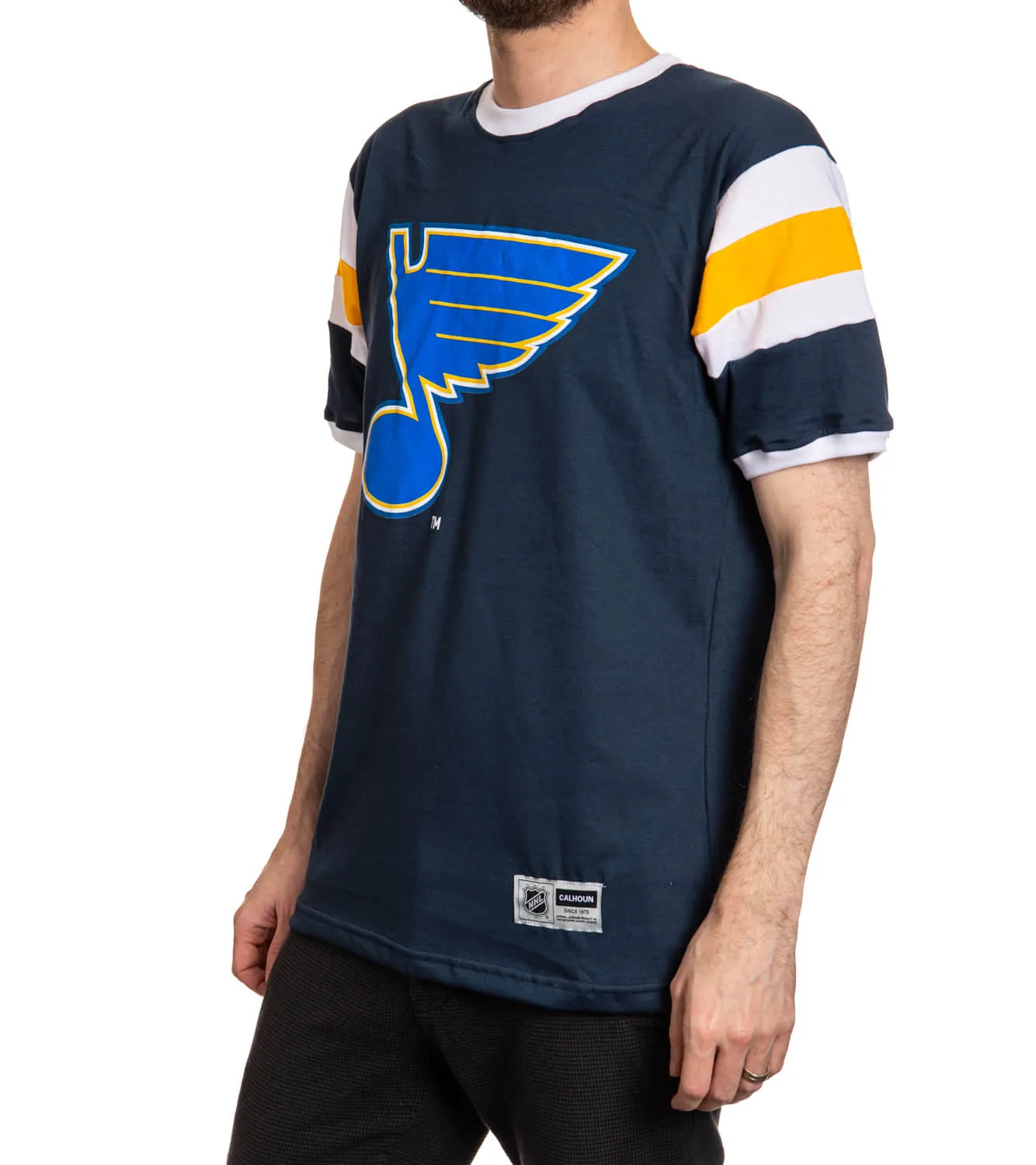St. Louis Blues Retro Varsity Inset Sleeve T-Shirt