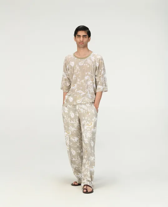 T-Shirt Linen Jersey Oyster Grey