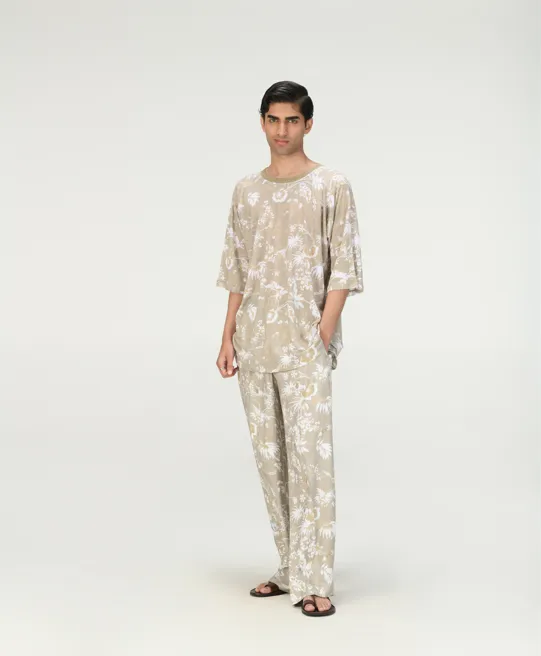 T-Shirt Linen Jersey Oyster Grey