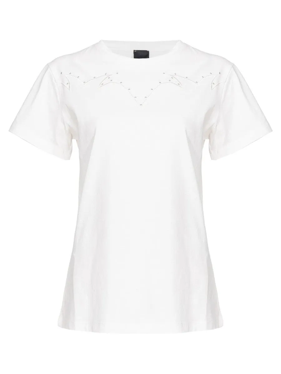 T-Shirt "Vanilla Sky" con Ricamo Rodeo