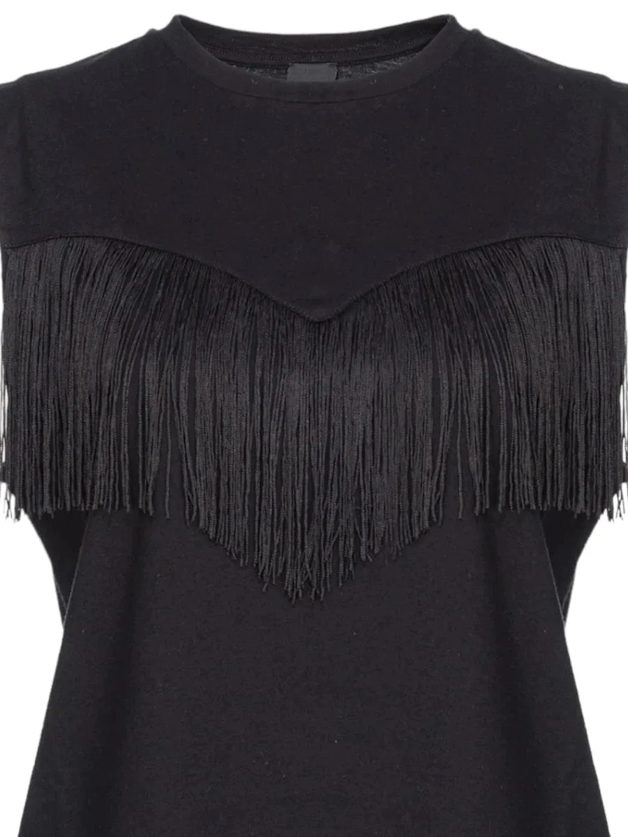 T-shirt Under World con Frange