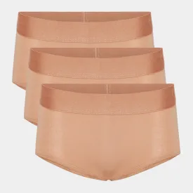 Tan bambus hipster trusser - 3 pak