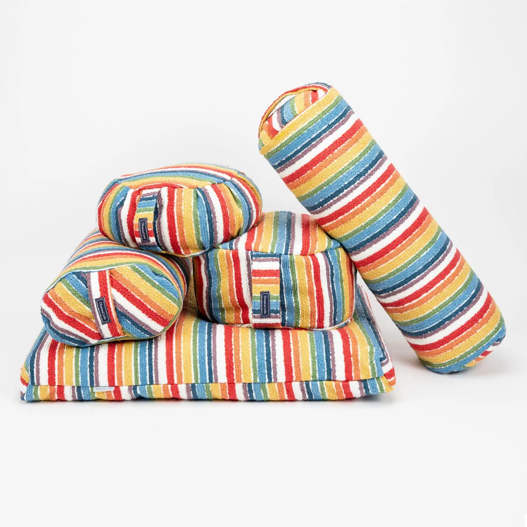 Textured Stripe Buckwheat Hull Zafu - COVER ONLY