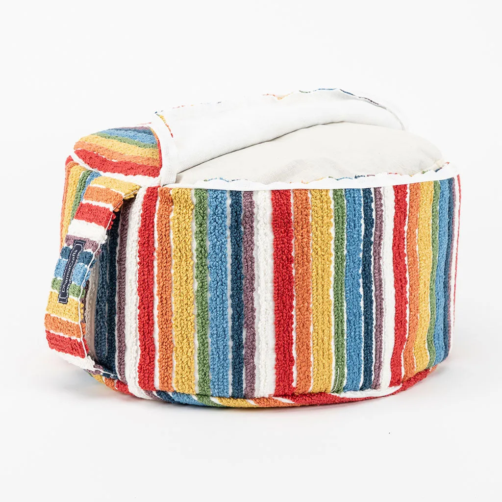 Textured Stripe Buckwheat Hull Zafu - COVER ONLY