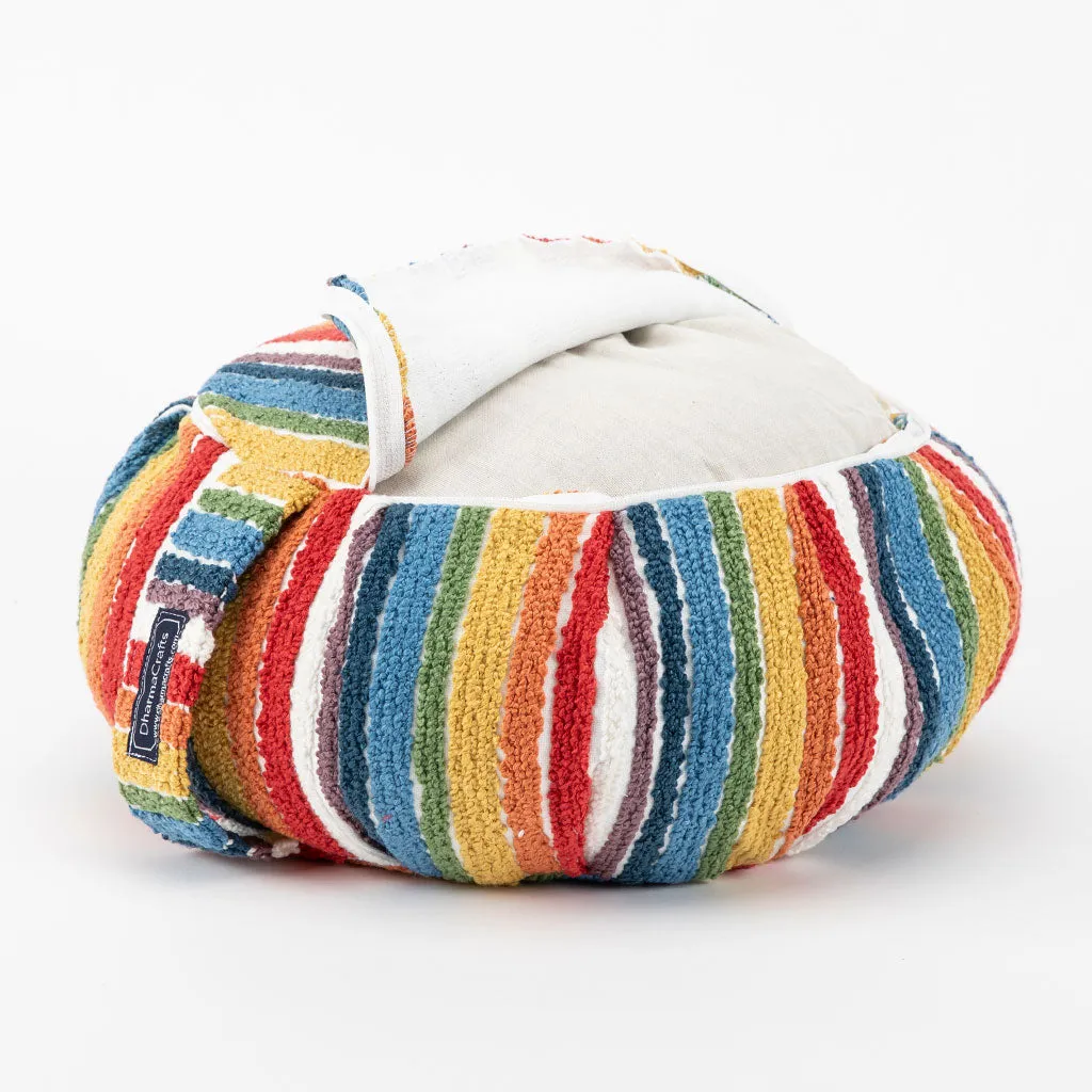 Textured Stripe Buckwheat Hull Zafu - COVER ONLY