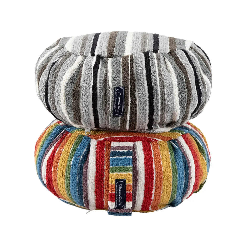 Textured Stripe Buckwheat Hull Zafu - COVER ONLY