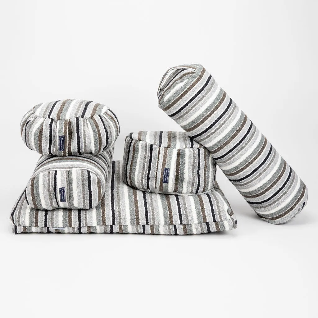 Textured Stripe Buckwheat Hull Zafu - COVER ONLY