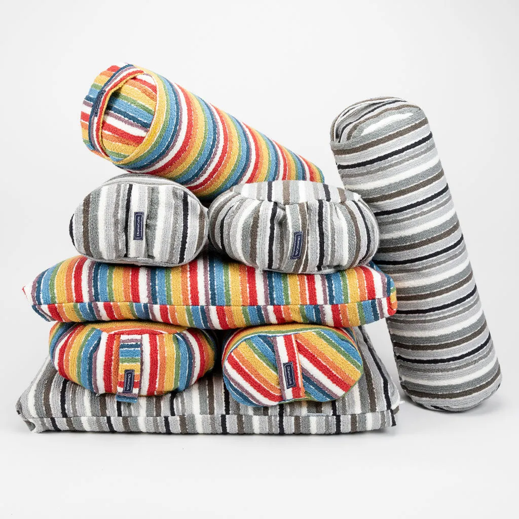 Textured Stripe Buckwheat Hull Zafu - COVER ONLY
