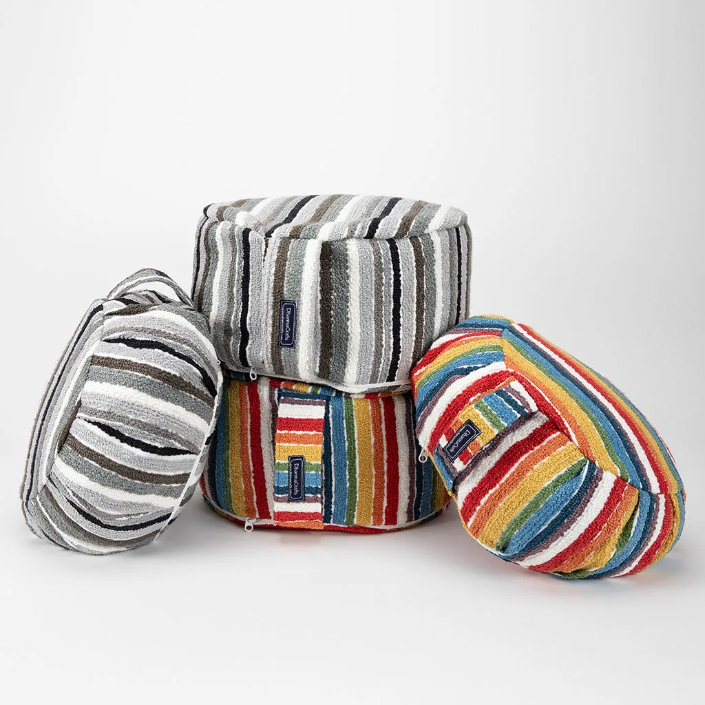 Textured Stripe Buckwheat Hull Zafu - COVER ONLY