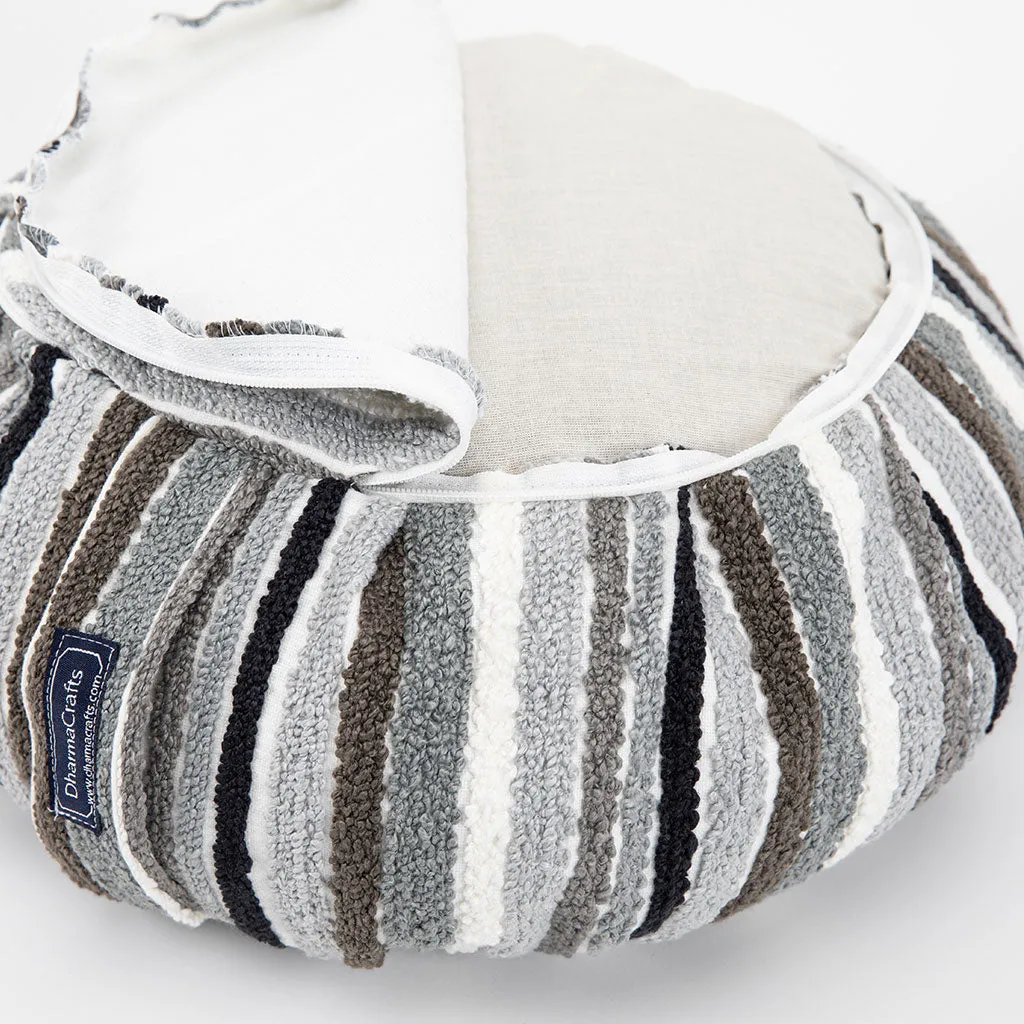 Textured Stripe Buckwheat Hull Zafu - COVER ONLY