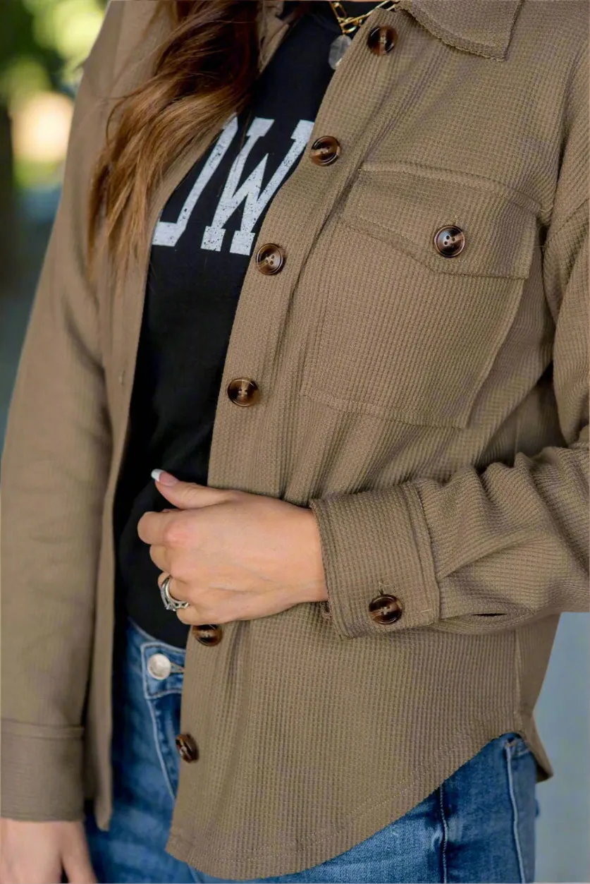 Thermal Raw Edge Shacket