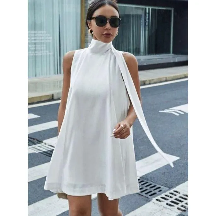 Turtleneck Sleeveless Dress