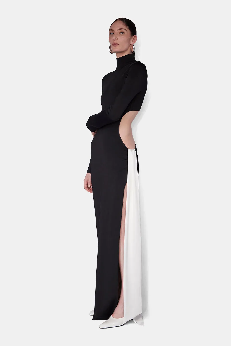 Twisted Cindy Dress - Black & White