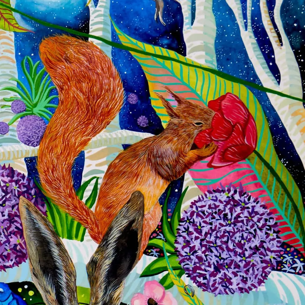 Two Hares - Art Print