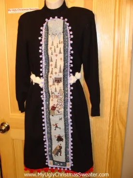 Ugly Christmas Sweater Party Tacky Dress (d33)