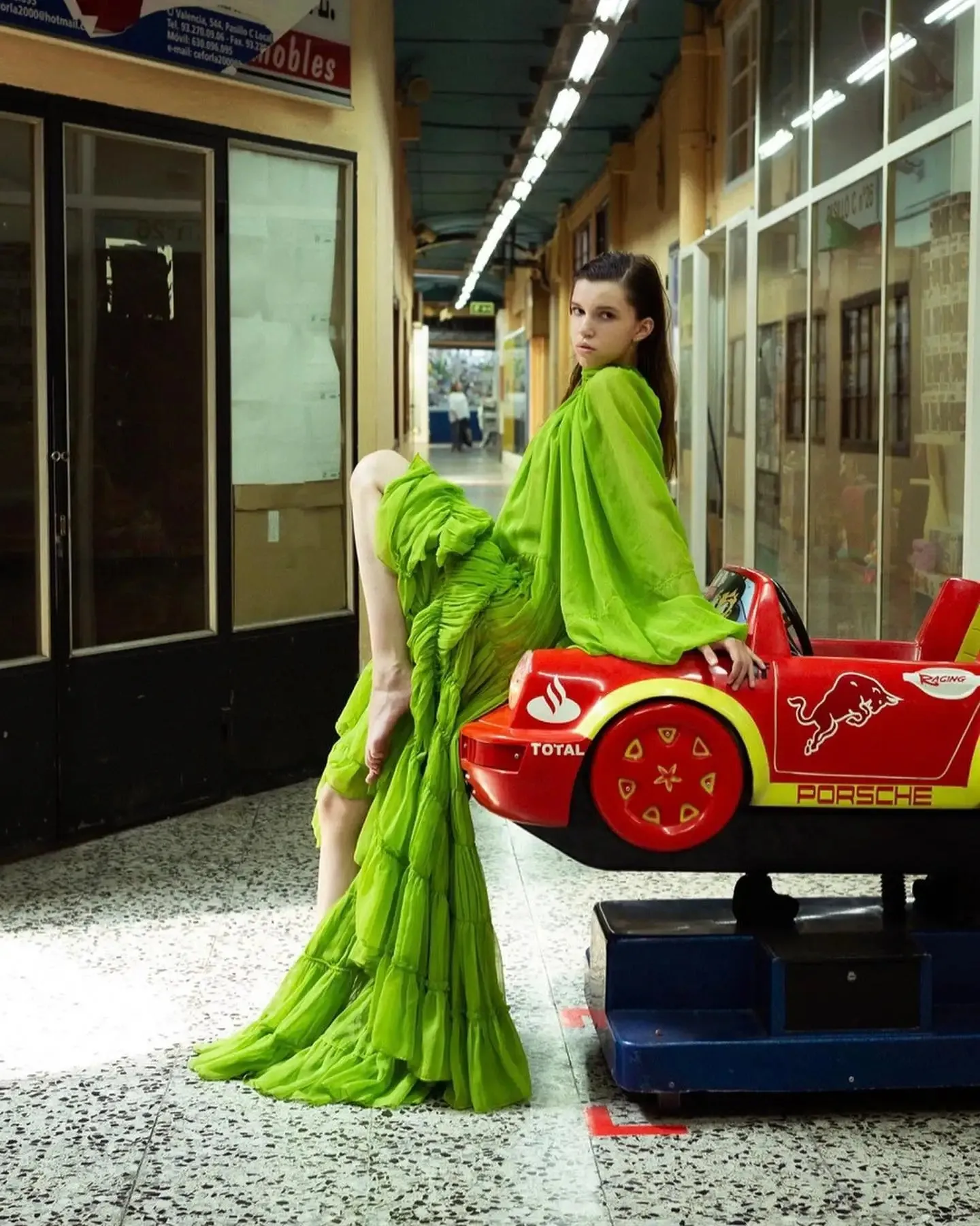 Vevesc Fashion Light Green Puff Sleeves Long Chiffon Women Maxi Dresses Open Black High Collar Big Bow A-line Female Maxi Gowns
