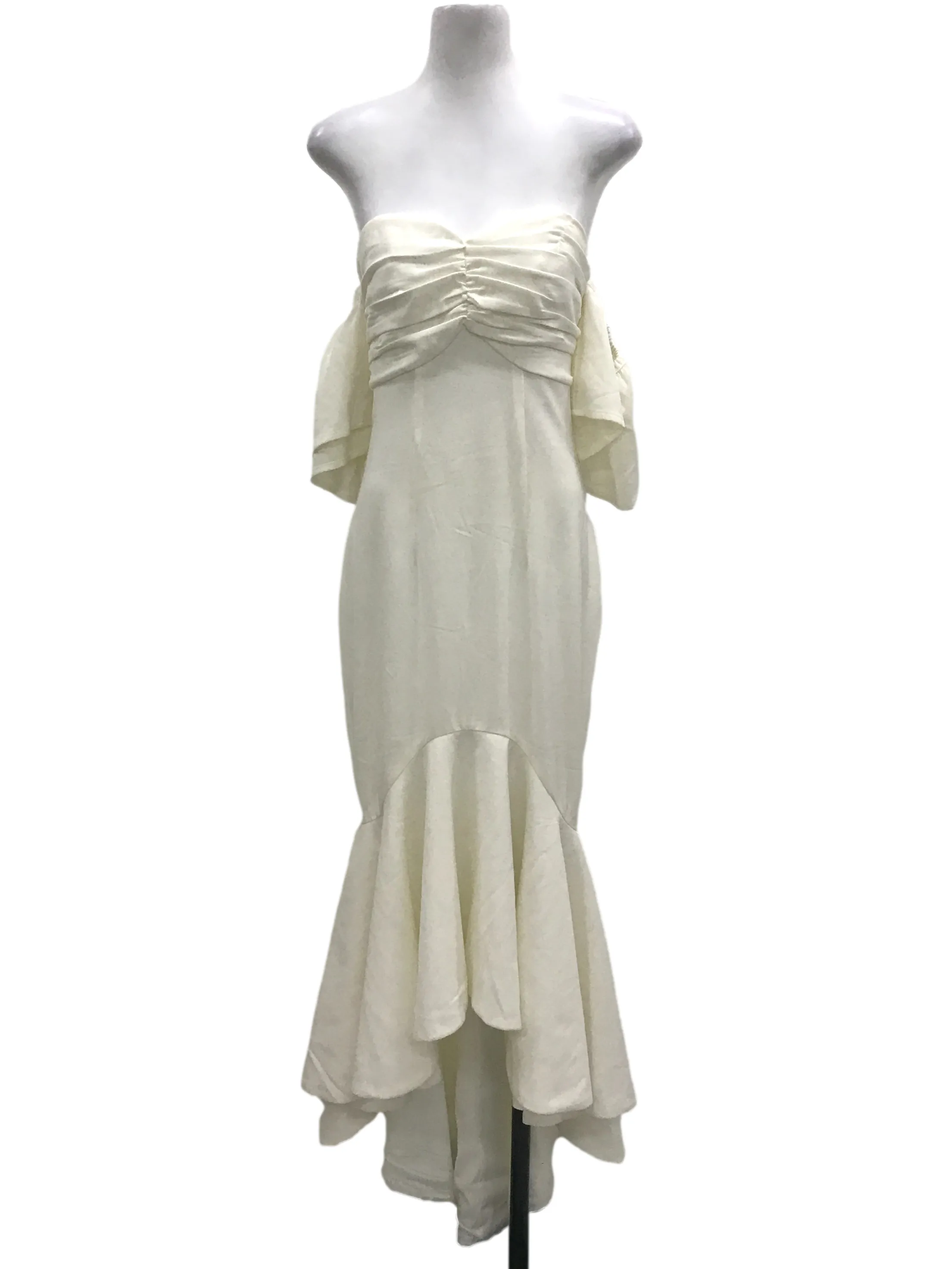 White Off Shoulder Mermaid Dress
