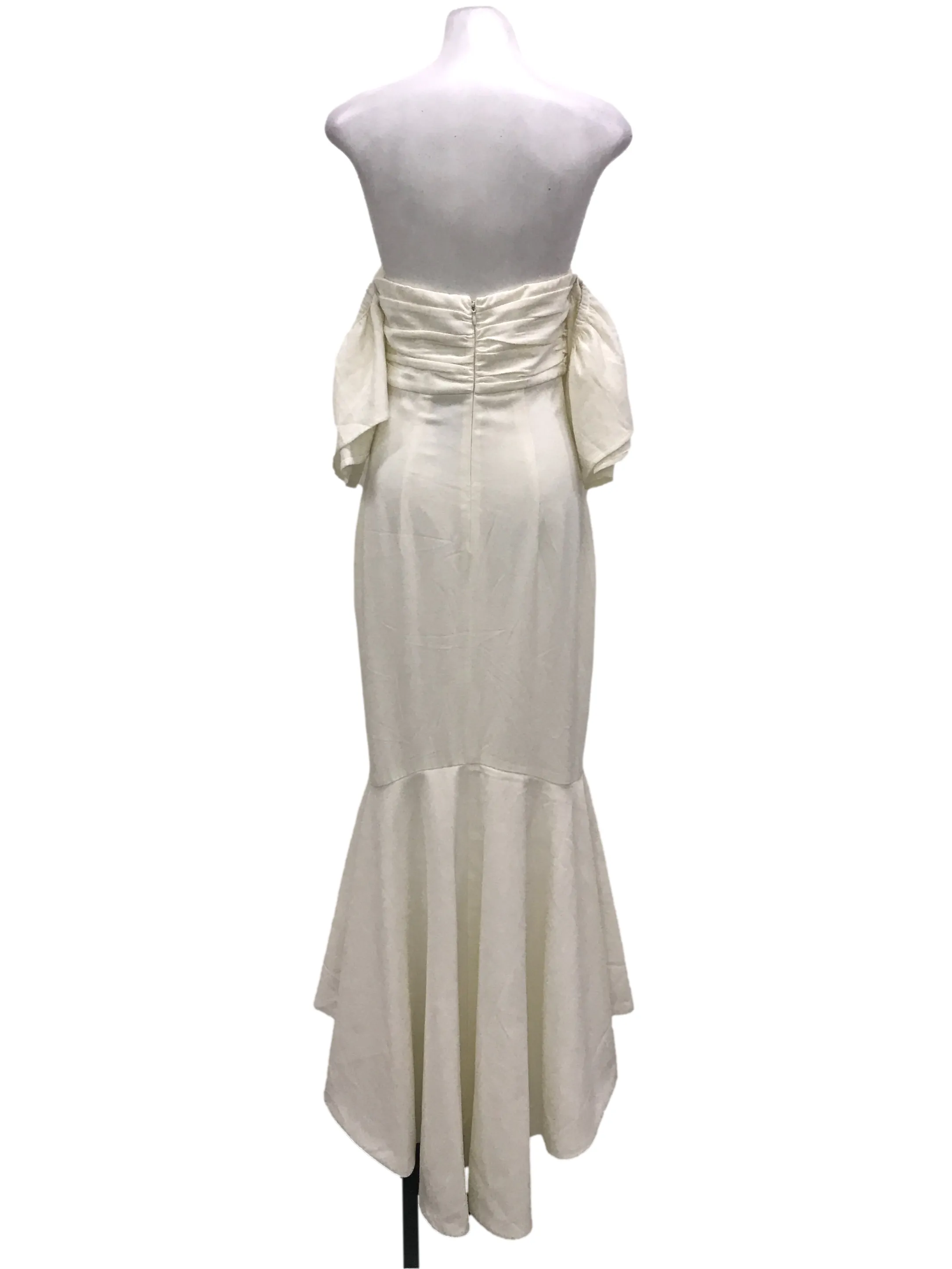 White Off Shoulder Mermaid Dress