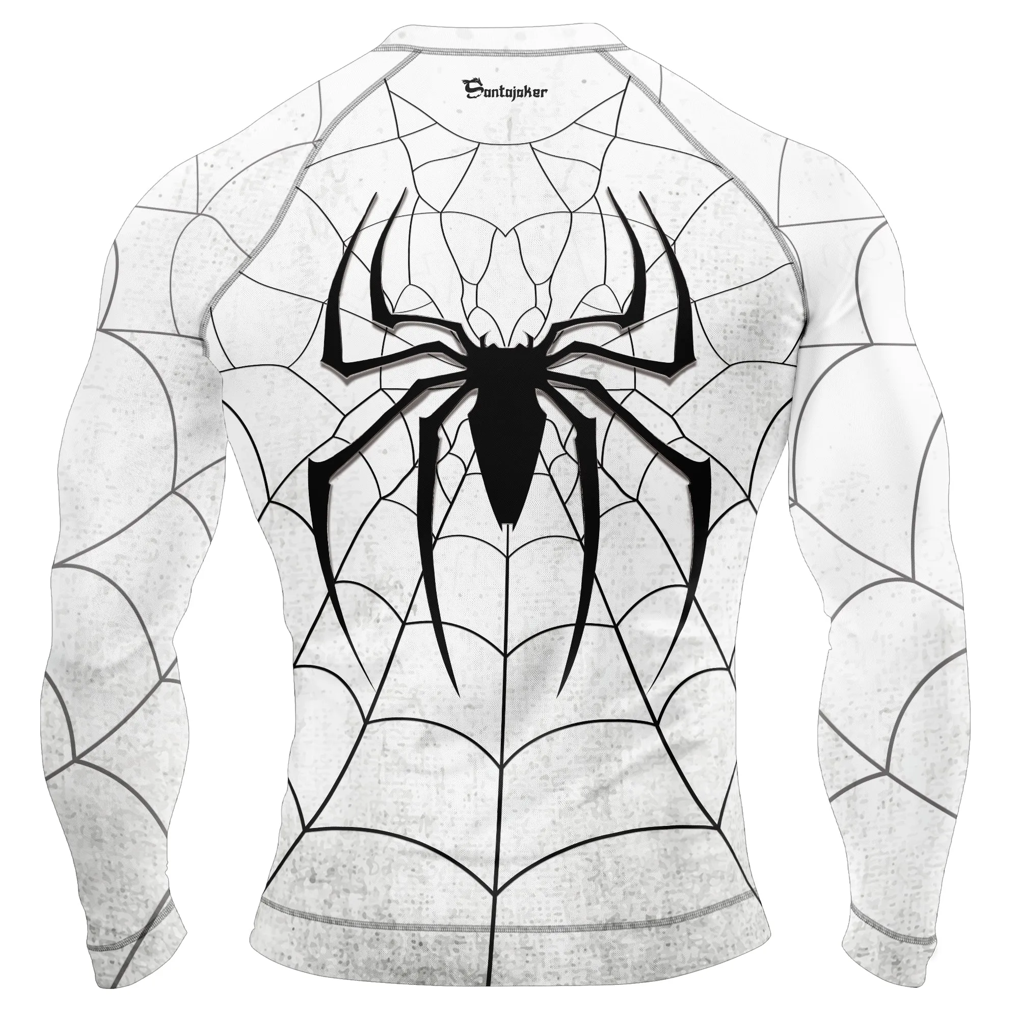 White Spider's Web Trap Men's Long Sleeve Rash Guard