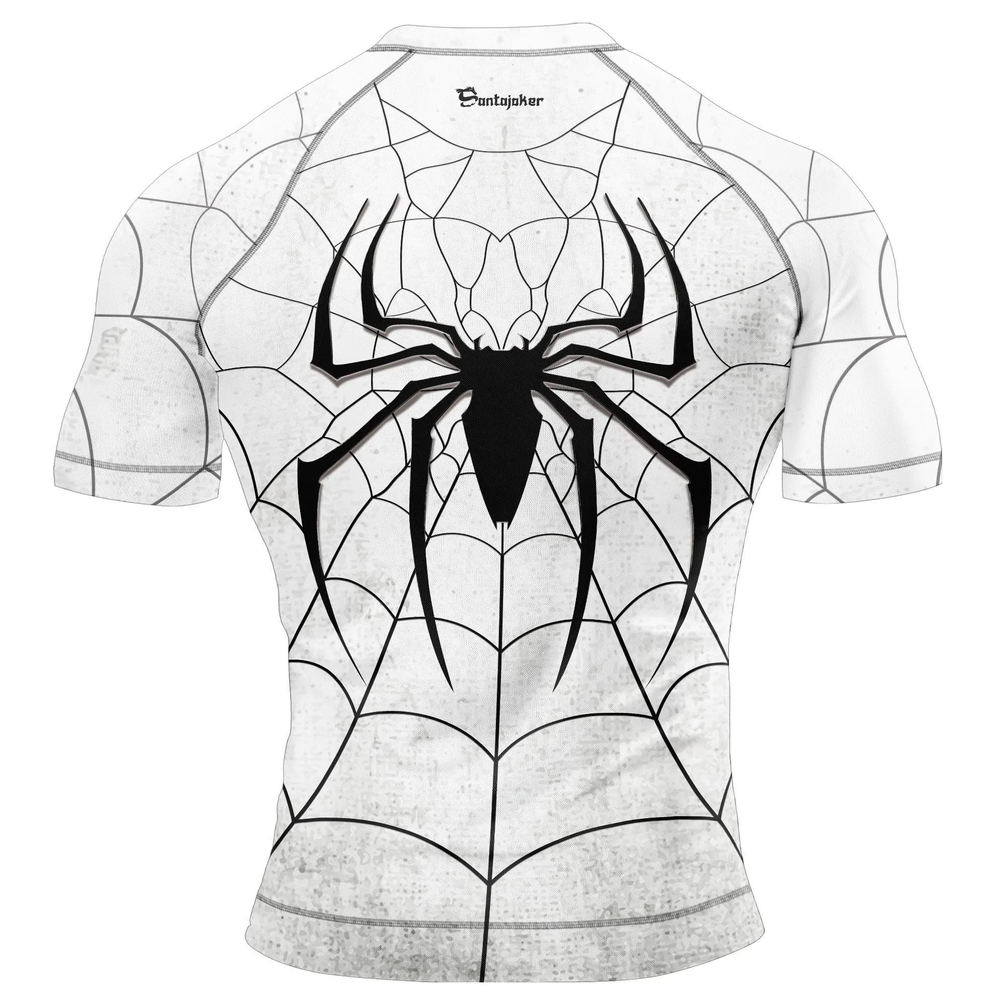 White Spider's Web Trap Men's Short Sleeve Rash Guard