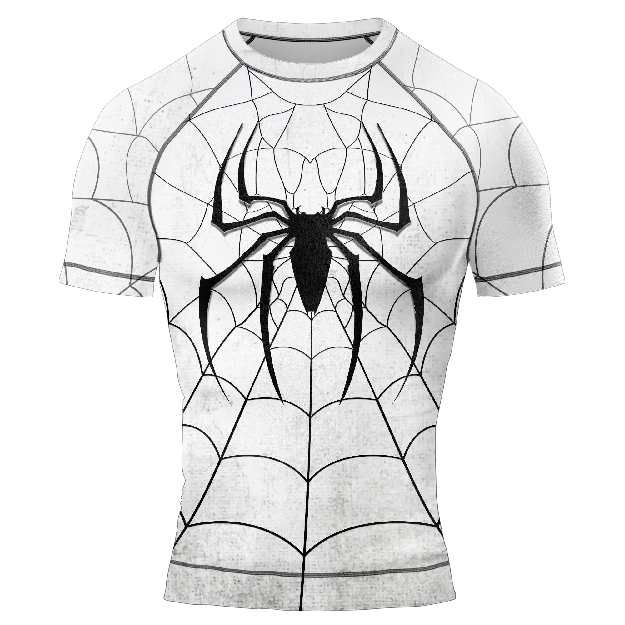 White Spider's Web Trap Men's Short Sleeve Rash Guard