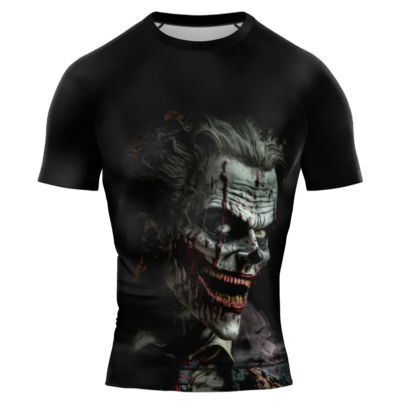 Why So Serious Joker Black Men's Short Sleeve Rash Guard