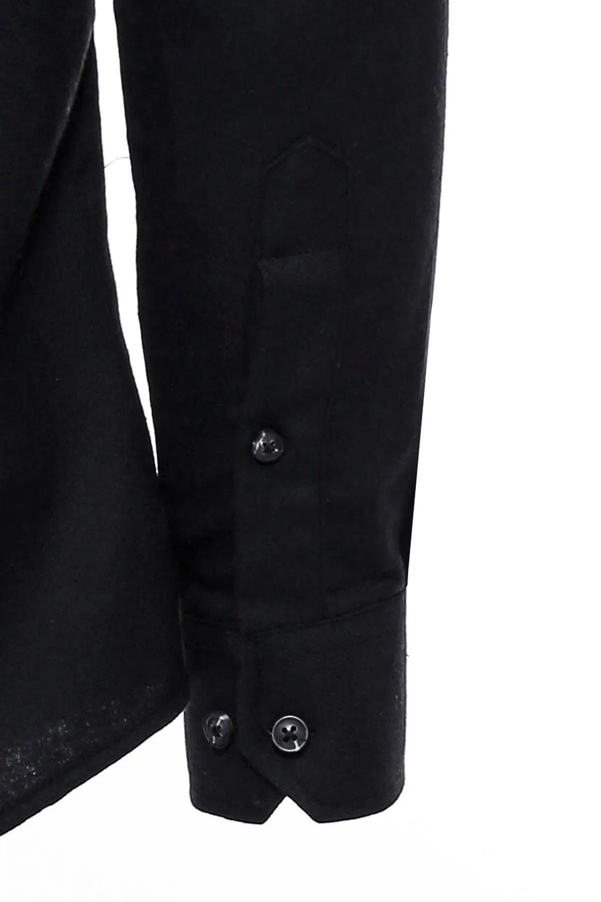 WSS Plain Slim Fit Black Men Lumberjack Shirt  - Singen