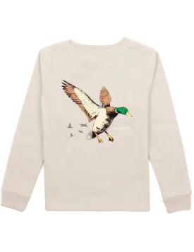 Youth Mallard Flight LS Tee - Linen