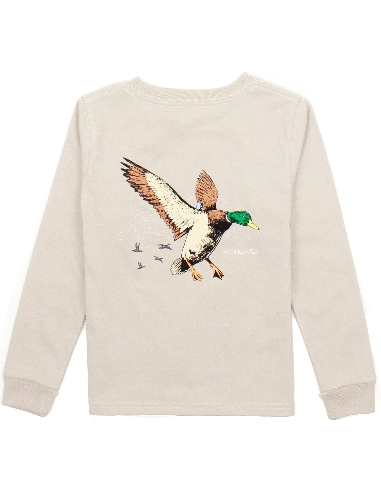 Youth Mallard Flight LS Tee - Linen